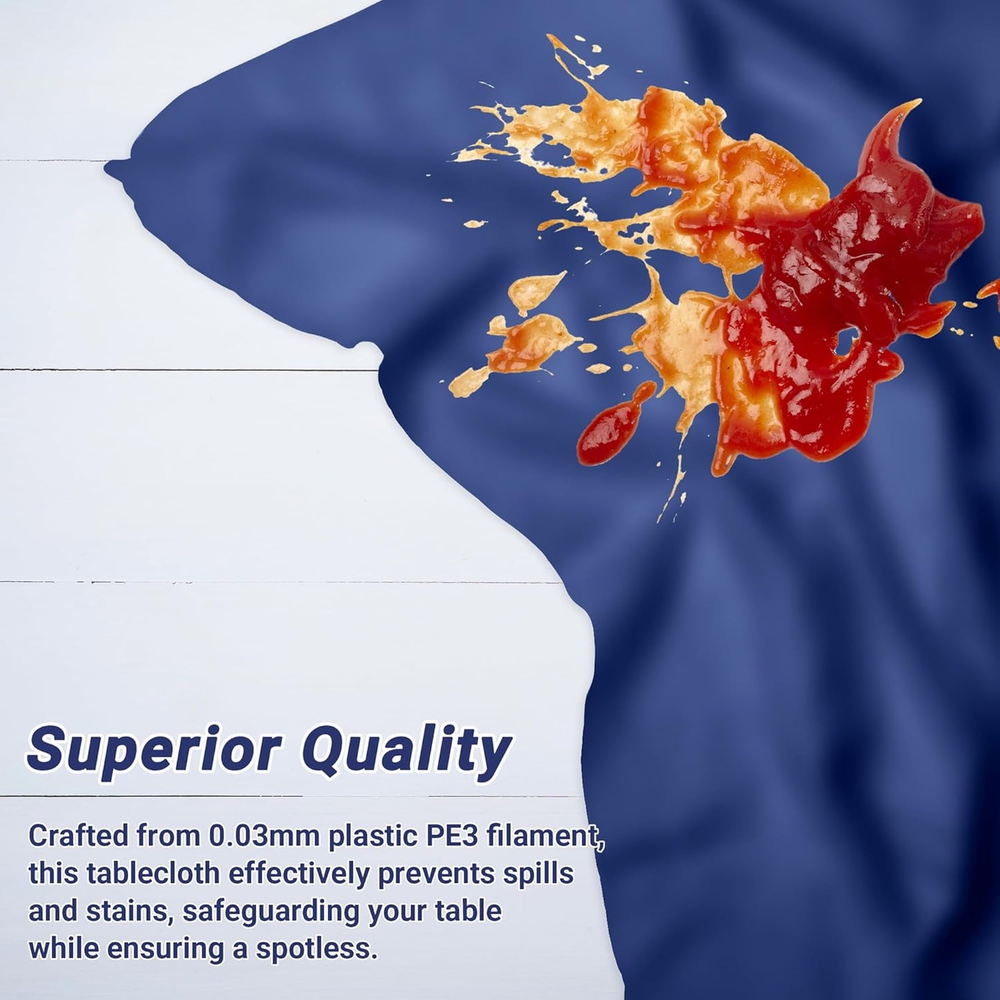 QZYL 12 PCS Navy Plastic Tablecloths, 54 in x 108 in Dinner Table Cloths, Rectangle Table Cover for Birthday Party Family Gathering Wedding