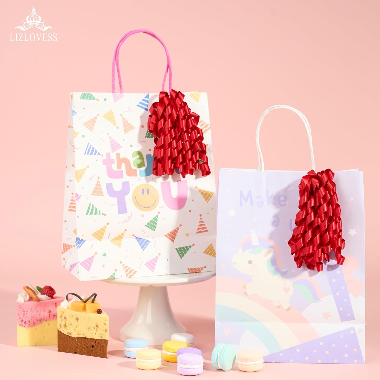 6 Inch Red Curly Bows for Gift Wrapping Set of 6, Self Adhesive Bows Red Gift Bows for Presents, Satin Ribbon Bows for Birthday, Wedding, Christmas, Bridal Shower, Gift Wrap Accessory