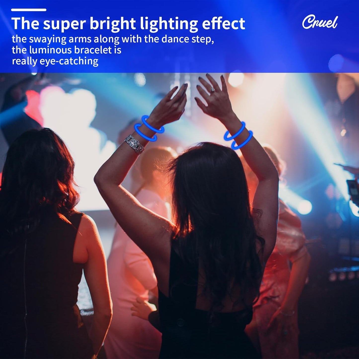 60 Pack 8” Blue Glow Sticks Bulk Bright Glow Sticks with 60 Connectors 20 Heart Glasses Glow In The Dark Party Supplies Neon Party Decorations Glow Bracelet Glasses for Holiday Carnival (Blue)