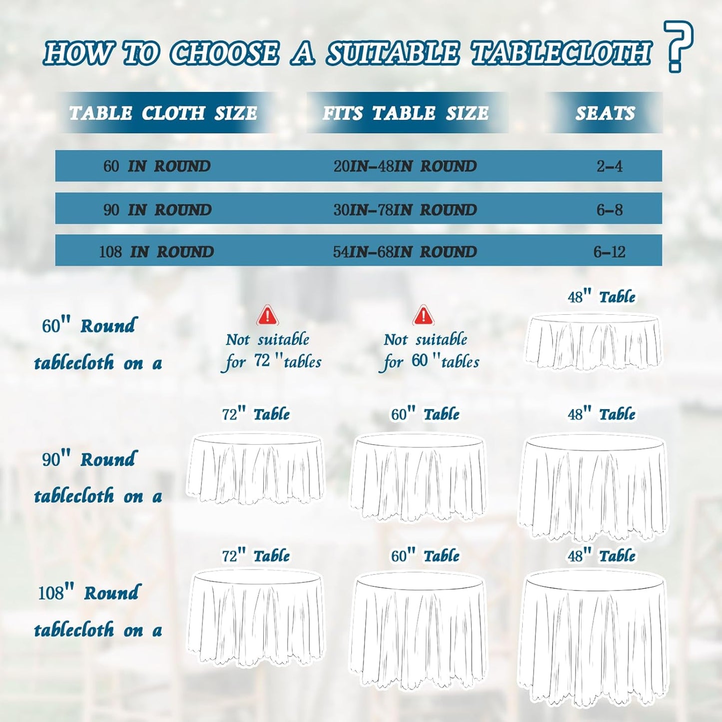 KKJIAF 1 Pack Round Table Cloths 90 Inch, Silver Overlay Round Satin Table Cover, Silky Satin Dining Tablecloths for Wedding Buffet Parties Banquet Decoration