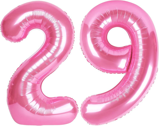 number pink 29 balloon