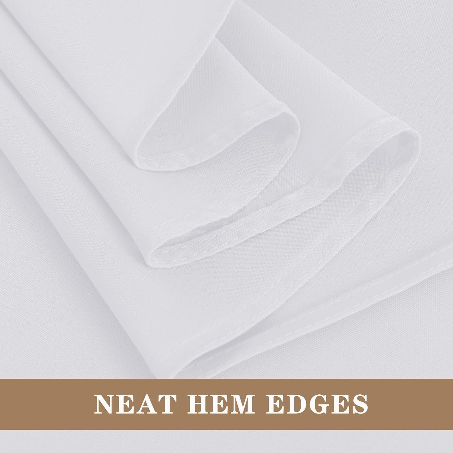 Fitable 8 Pack White Table Cloths 120 Inch Round - Stain Resistant and Washable Tableclothes, Polyester Fabric Table Covers for Wedding, Party, Banquet, Formal Events