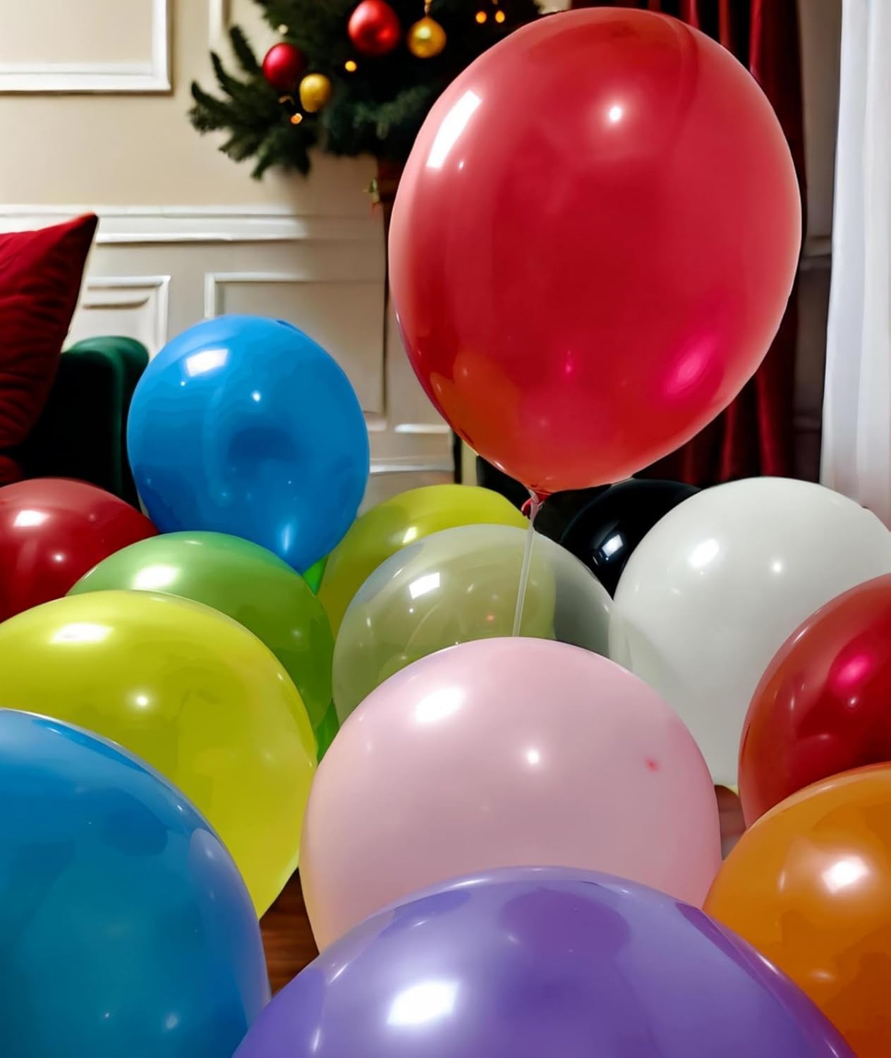 50 Pack 24 inch Balloons 10 Assorted Colors Latex Rainbow Party Big Balloon Bulk for Various Party Events Decorations