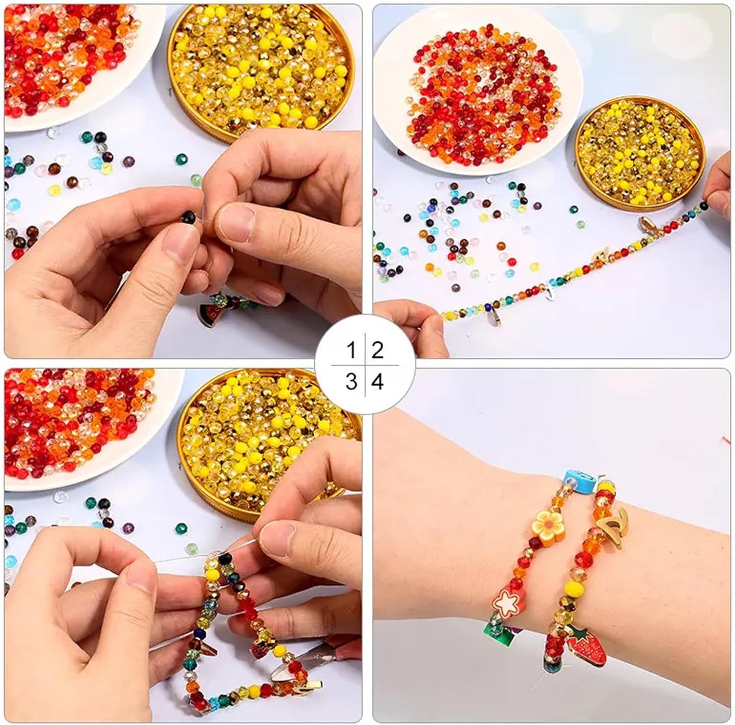 100PCS 8MM Crystal Glass Beads for Jewelry Making Blue Series Rondelle Facted Crystal Glass Beads for Bracelet Making Round Glass Spacer Beads for DIY Crafts Wind Chimes Suncatchers