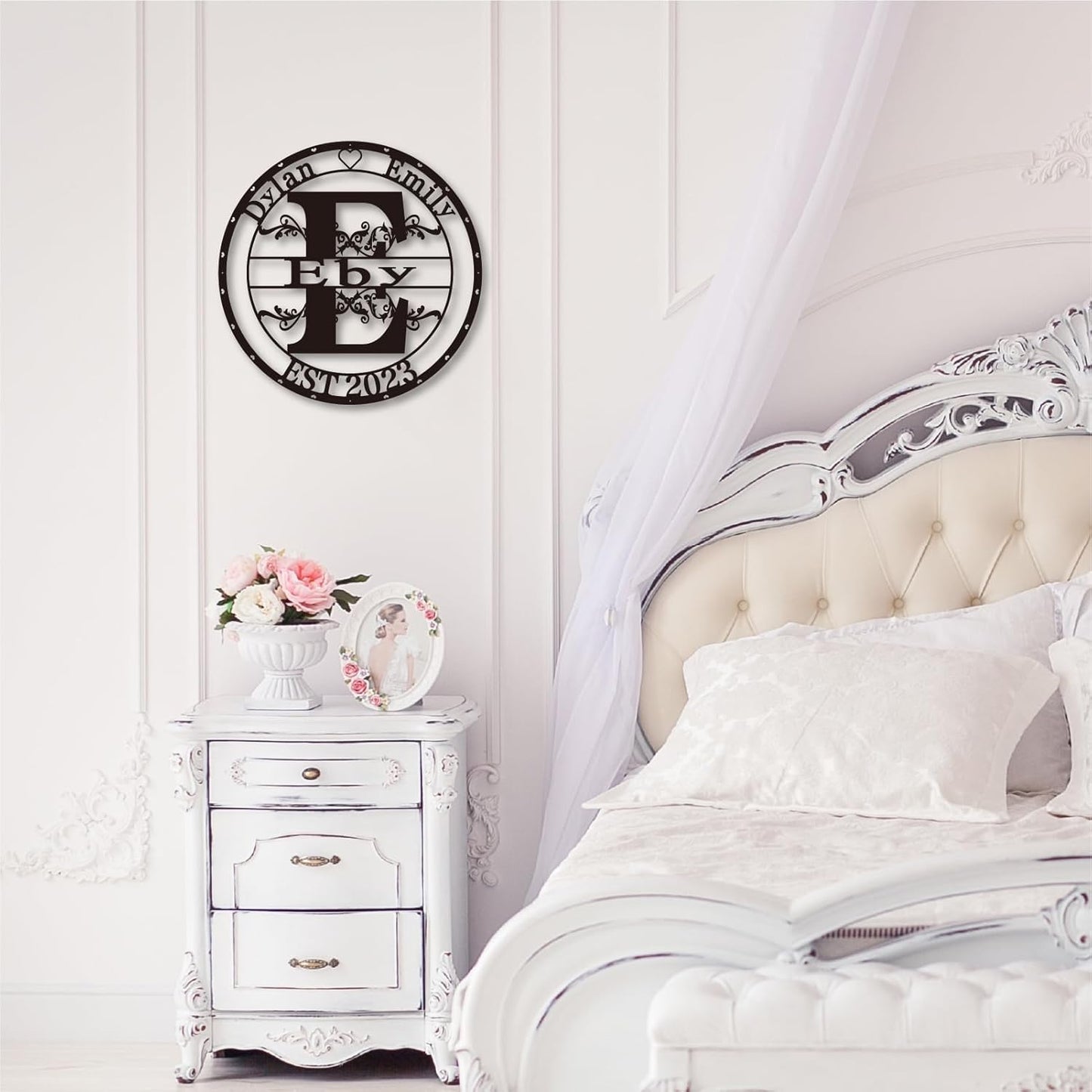 Split Letter Metal Monogram, Custom Last Name and Date Sign, Split Letter Name Signs, Personalized Last Name Sign, Metal Family Name Sign, Door Hanger, Outdoor Metal Sign, Wedding Gift