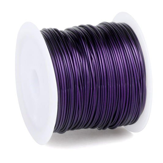 164FT Jewelry Wire 22 Gauge Tarnish-Resistant Copper Beading Wires Roll Bulk for DIY Crafts Jewelry Making, Purple Wire