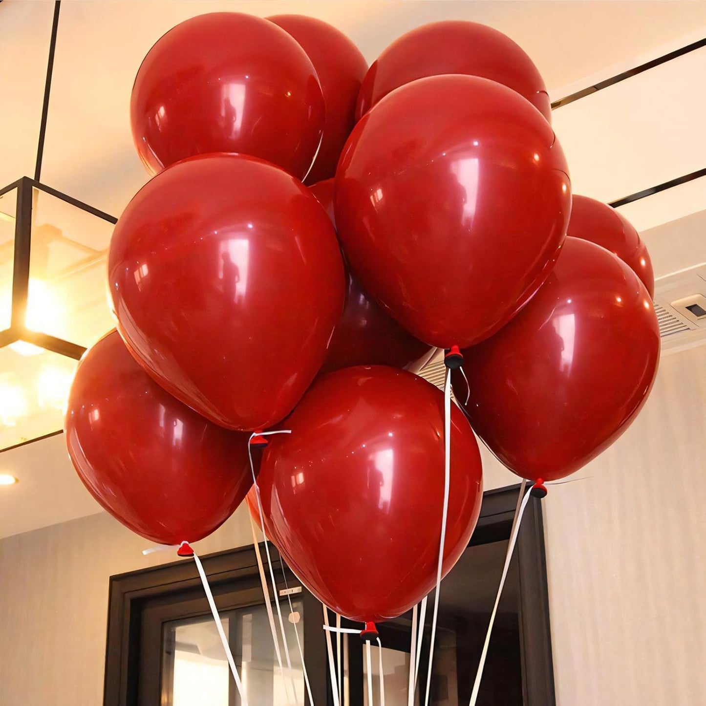 110pcs Ruby Red Balloons 12 Inch Dark Red Latex Balloon Arch Kit for Birthday Baby Shower Anniversary Graduation Wedding Party Decorations