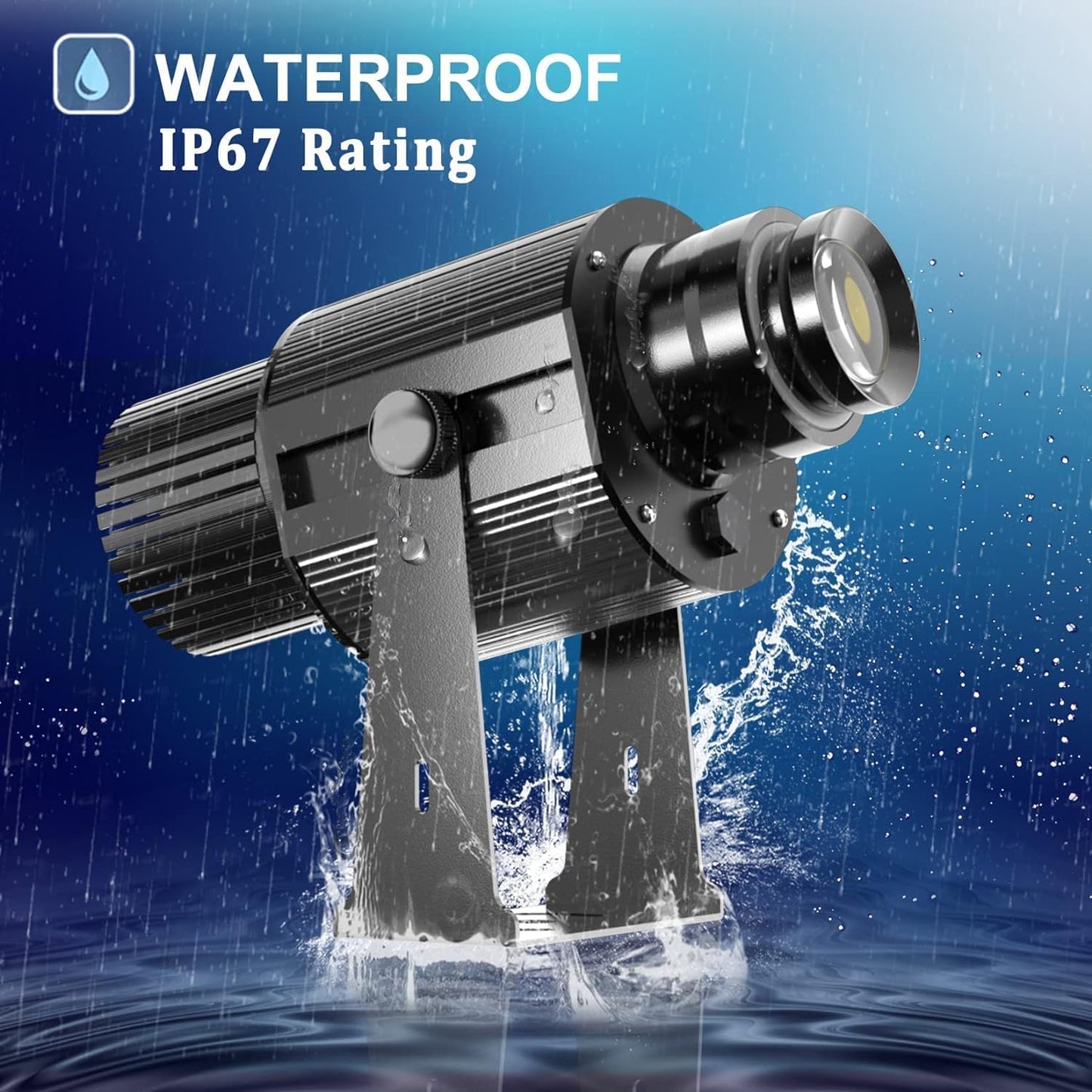 GOBO Projector Custom Logo Projector Lights for Store Business or Outdoor Wall Street Waterproof Ip67 HD Led for Shop Advertising and Wedding (90W)