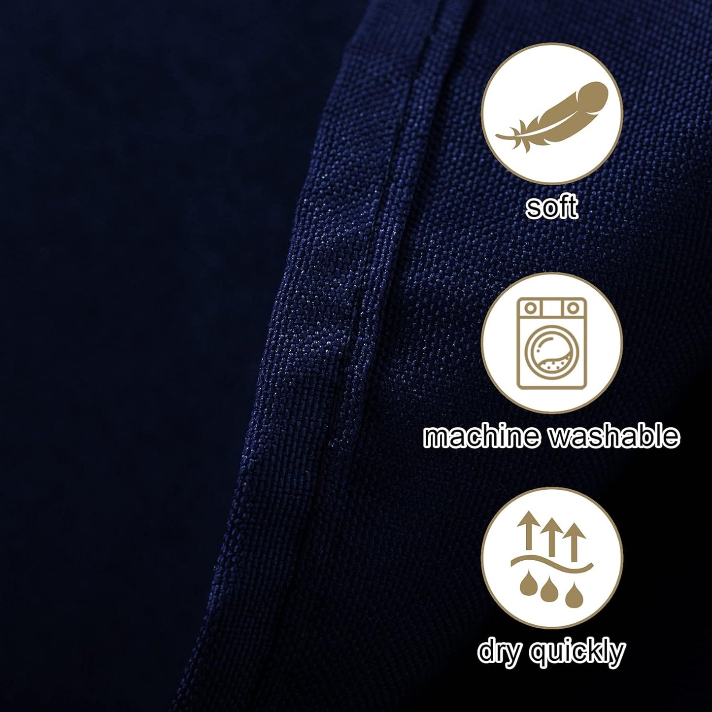 Ascoza 2pack 90x156 Inch Navy Rectangular Tablecloth 8 Feet Table Cloth in Polyester Fabric for Wedding/Banquet/Restaurant/Parties