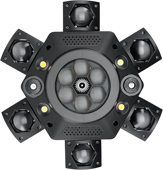 Moving Head DJ Light, 150W RGBW Party Light Remote DMX512 Control Sound Activated 6 Arms Stage Effect for DJ Stage Party Bar Disco Show Club Wedding