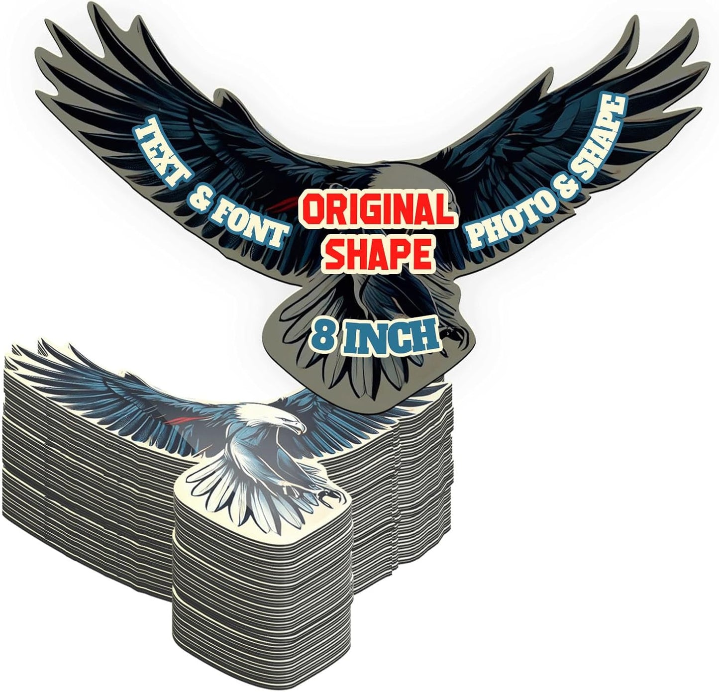 KETABAO – 8" Create Your Own Original Shape Photo Magnet – Customized Magnetic Photo Frames for Refrigerators, Storage Cabinets and Cars