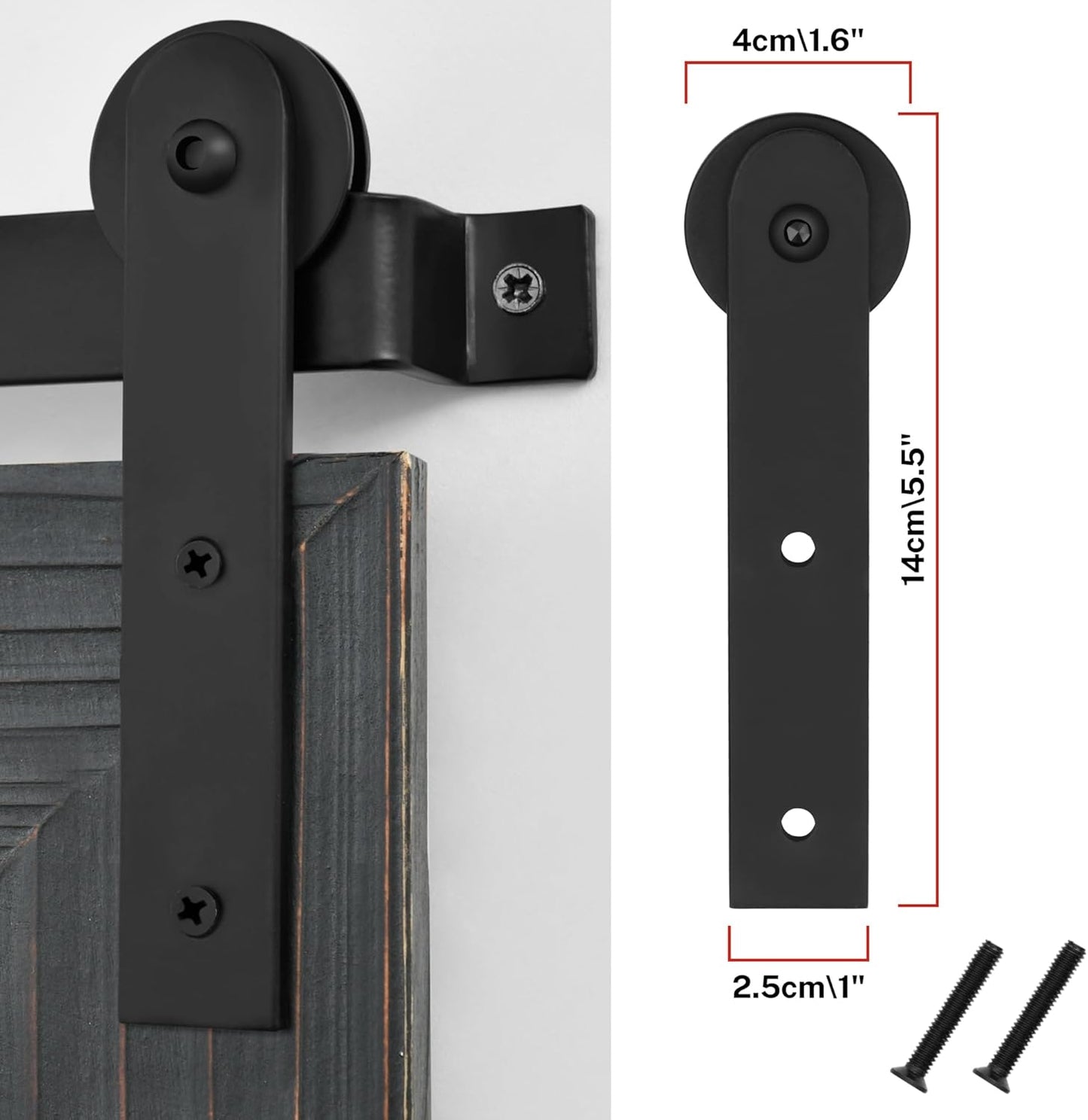 COGOOD Farmhouse Bathroom Mirror - 45 x 30 Large Rectangle Barn Door Mirror for Vanity, Bedroom, Living Room Wall Decor (Black)