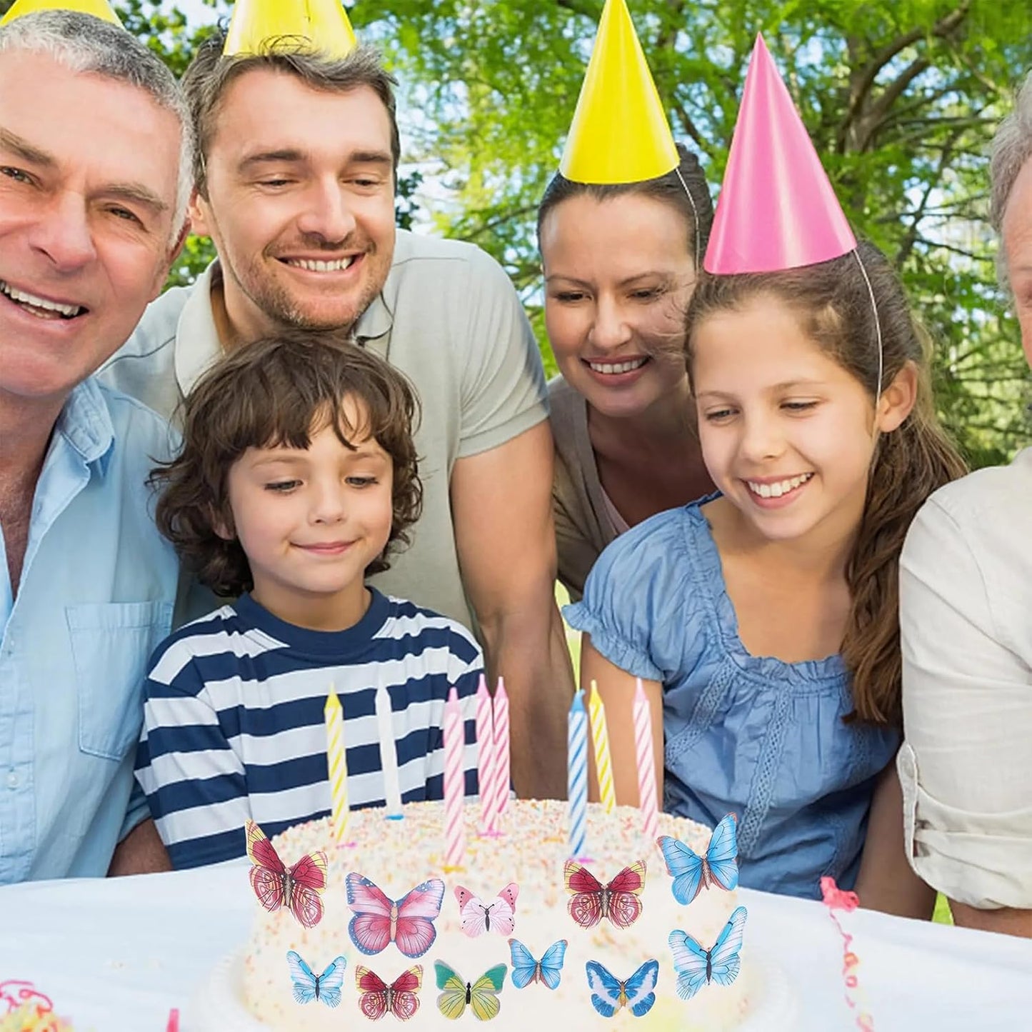 YOcity 72Pcs Edible Butterflies Cake Toppers Edible Butterfly Cupcake Toppers Wafer Paper Butterflies Edible Butterfly Cake Decorations for Wedding Birthday Party Cupcakes Decorating(Mix Color)