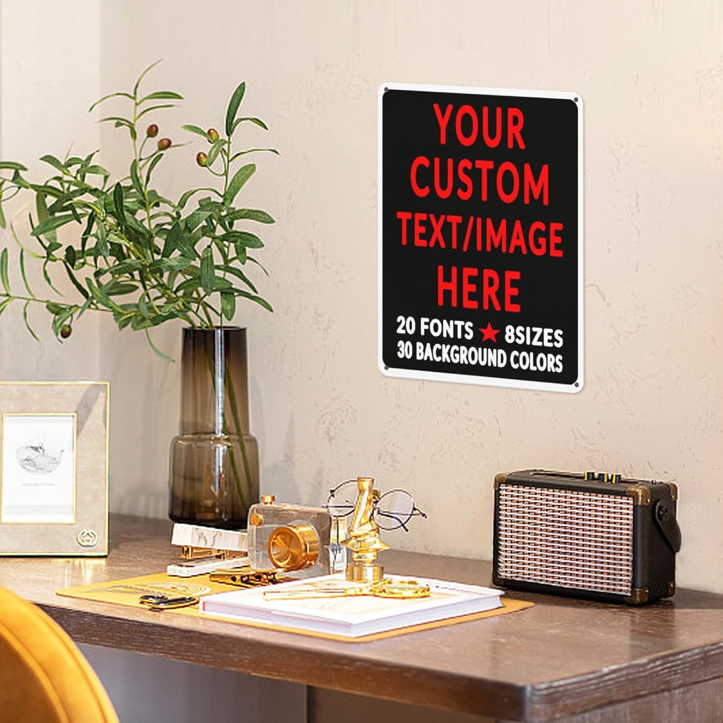 Custom Sign Personalized Custom Metal Sign, Customize For Office, Business, Workplace, Office, Home, Delivery Signs 6x8