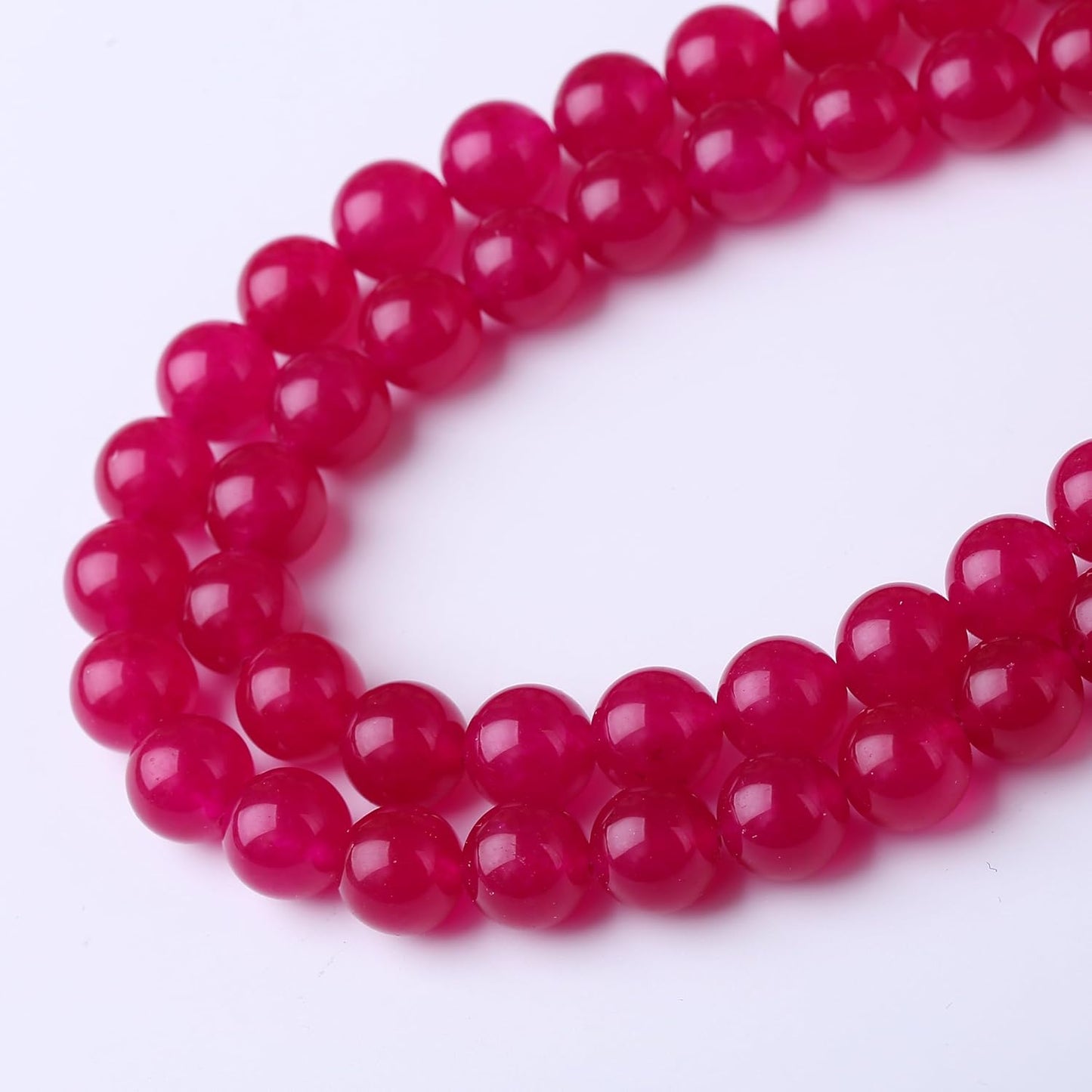 Rose Carnelian Stone Beads Gemstone Round Crystal Energy Jade Beads Stone Beads for Jewelry Making DIY Bracelet Necklace Jewelry Making 1 Strand 15.5inch 60PCS 6MM