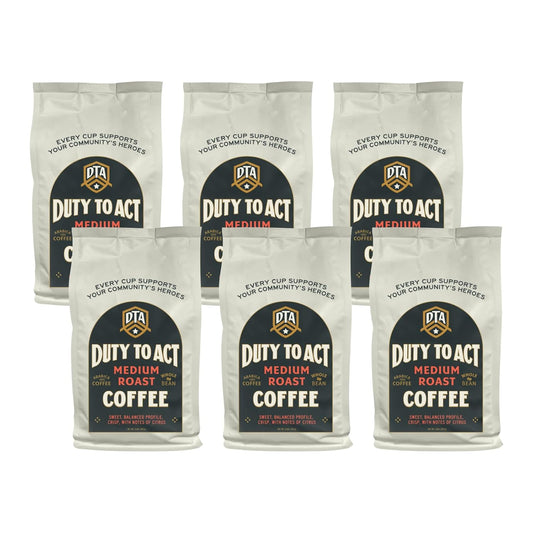 Duty to Act Medium Roast Whole Bean Coffee, 2 lbs (Pack of 6)