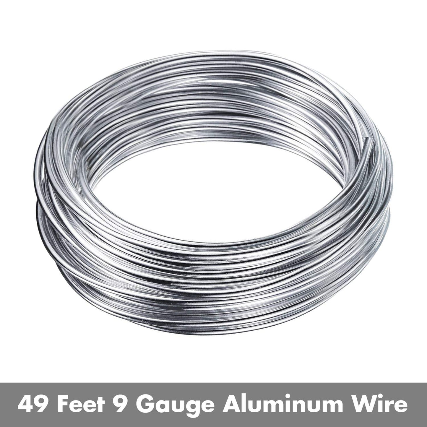 Aluminum Wire, Anezus 9 Gauge 12 Gauge 18 Gauge Bendable Metal Wire Armature Aluminum Craft Wire for Wreath Making Beading Floral (Silver, 3 mm Thickness)