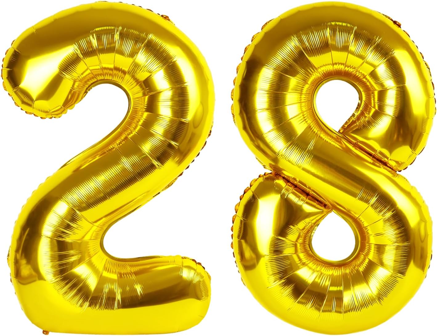 Gold Foil Number 28 82 Balloon 40 Inch, Helium Mylar 28 82 Numbers Birthday Balloons, 28 82 Gold Women Men Anniversary Graduations Party Supplies