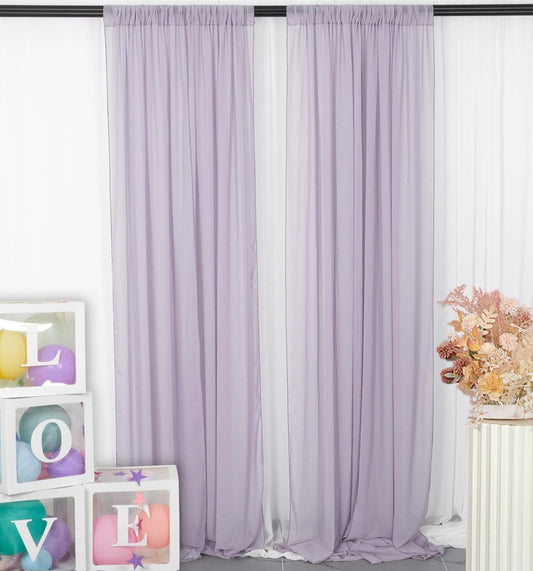 DUOBAO Silver Gray Curtains for Living Room Set of 2 Chiffon Curtain Window Voile Panels/Drapes/Treatment for Bedroom Office Banquet Room (2pcs 29x120 Inches)