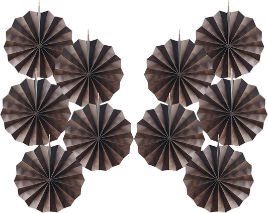 Coffee Party Decorations,Coffee Birthday Decorations,Party Events Accessories,Coffee Themed Party Decorations,Coffee Party,Friends Themed Party 8in Hanging Paper Fans 30 Color DIY Set(Coffee))