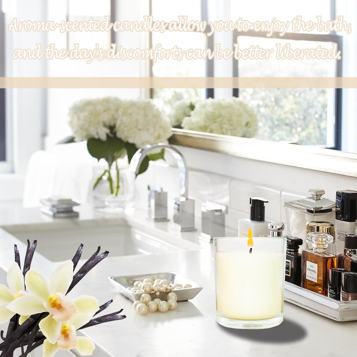 12 Pcs 6 Oz Bulk White Soy Candles,Vanilla Scented Candles Set,Bulk Aromatherapy Candle,Great Stress Relieving Scented Candle for Girls as a Gift for Birthdays, Weddings and More!