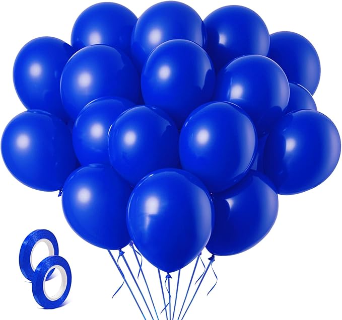Blue Balloons Blue Party Decorations 10 Pack 36 inch Round Royal Blue Balloons for Birthday Graduation Baseball Nautical 4th of July Independence Memorial Day Patriotic Party Decorations
