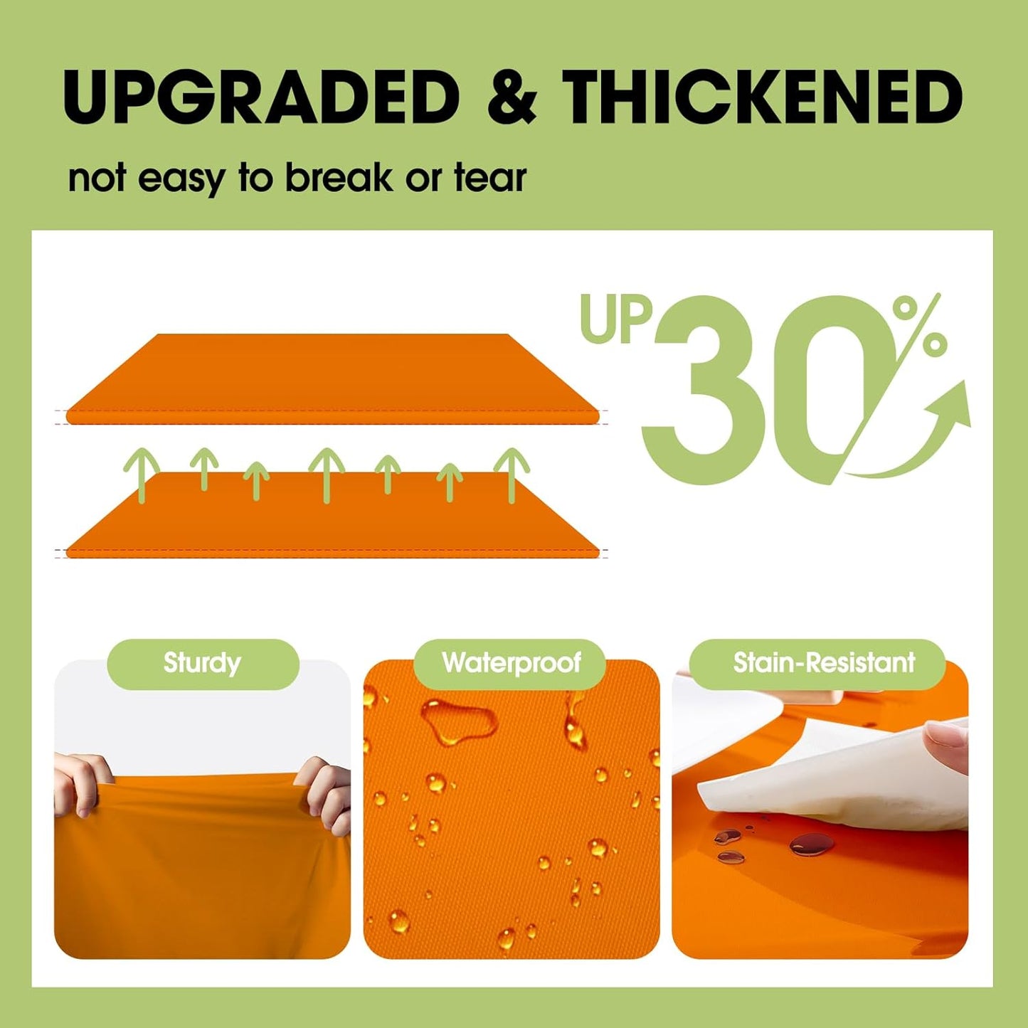 Pureegg Plastic Table Cloth Disposable 10 Pack, 84'' Round Table Cloths, Halloween Party, Thanksgiving Decorations, Harvest, Fall Tablecloths, Round Tables, Leakproof & Sturdy, Orange