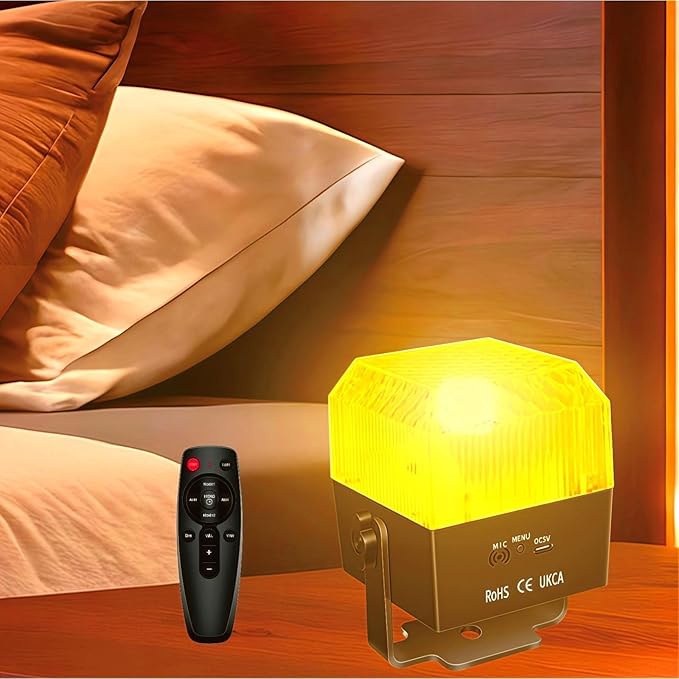 Disco Light Mini Party Lights Sound Activated LED 6 Colors Night Lighting with Remote Control Home Room Dance Parties Christmas Halloween Birthday