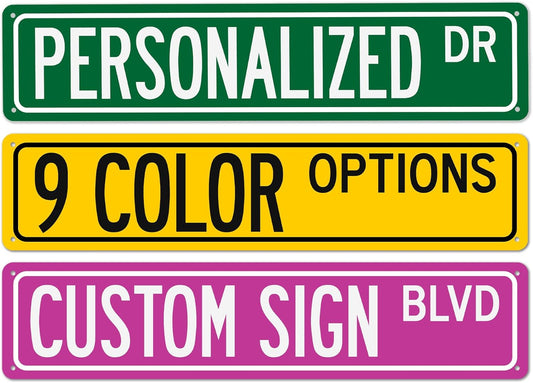 Personalized Street Signs Customized Street Sign - Made In USA - Signs For Bedroom Indoor/Outdoor Signs Decorative Gifts For Men Yard Signs 104180013001