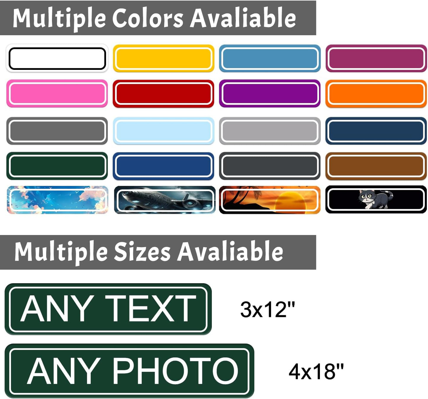 Custom Sign, Personalized Metal Signs,Customized Metal Signs Outdoor for Offices, Businesses, Workplaces, Street, Address, Indoor and Outdoor Use