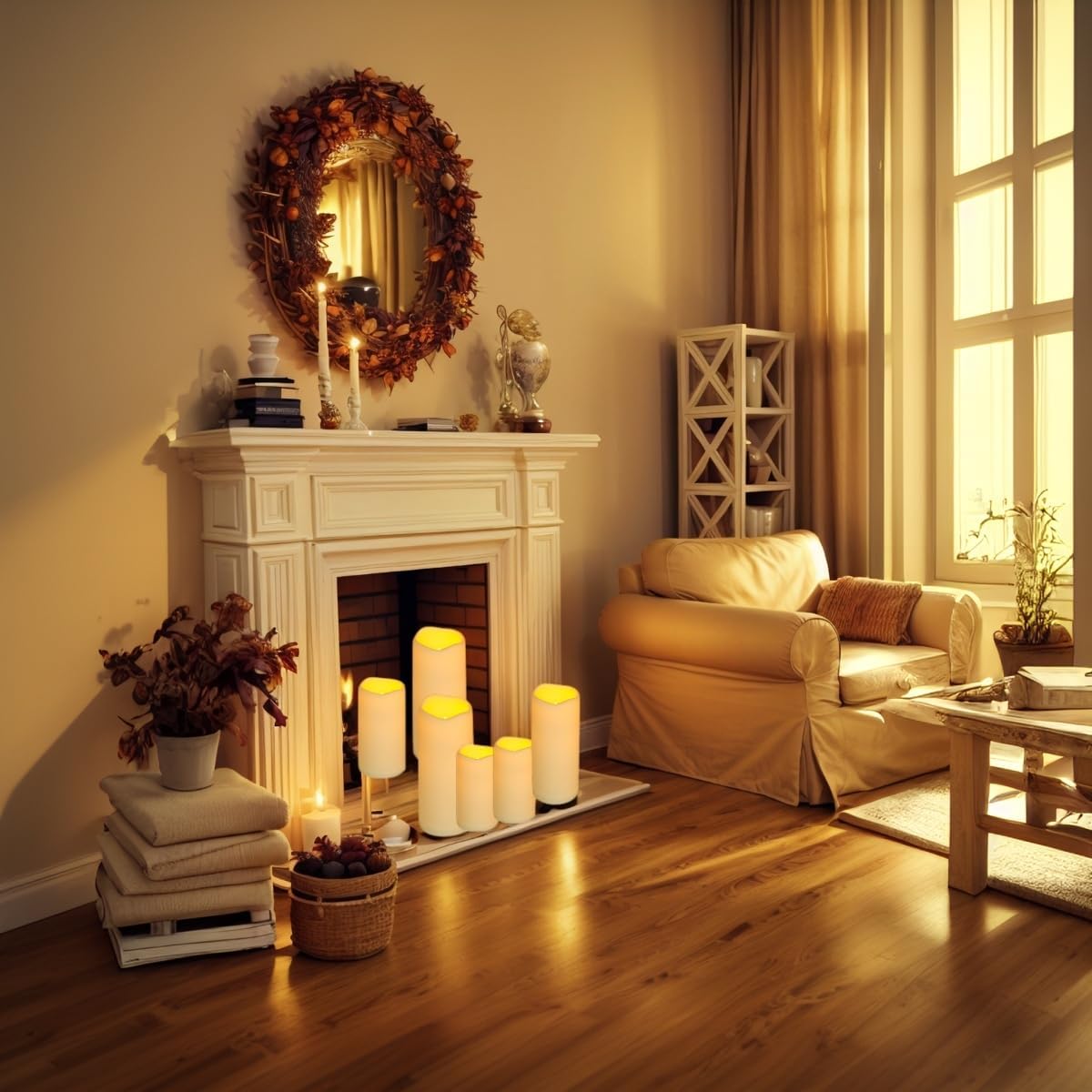 9pcs Flameless Flicking LED Candles with Remote, Battery Operated Candles, Electric Candle for Dining Tables and Fireplaces