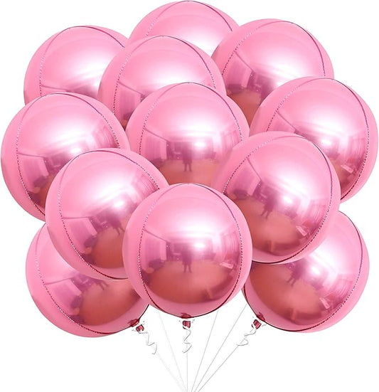 KatchOn, Light Pink Foil Balloons - 22 Inch, Pack of 12 | Light Pink Mylar Balloons for Flamingo Party Decorations | Foil Balloon For Birthday, Gender Reveal, Baby Shower, Bachelorette Party Decors