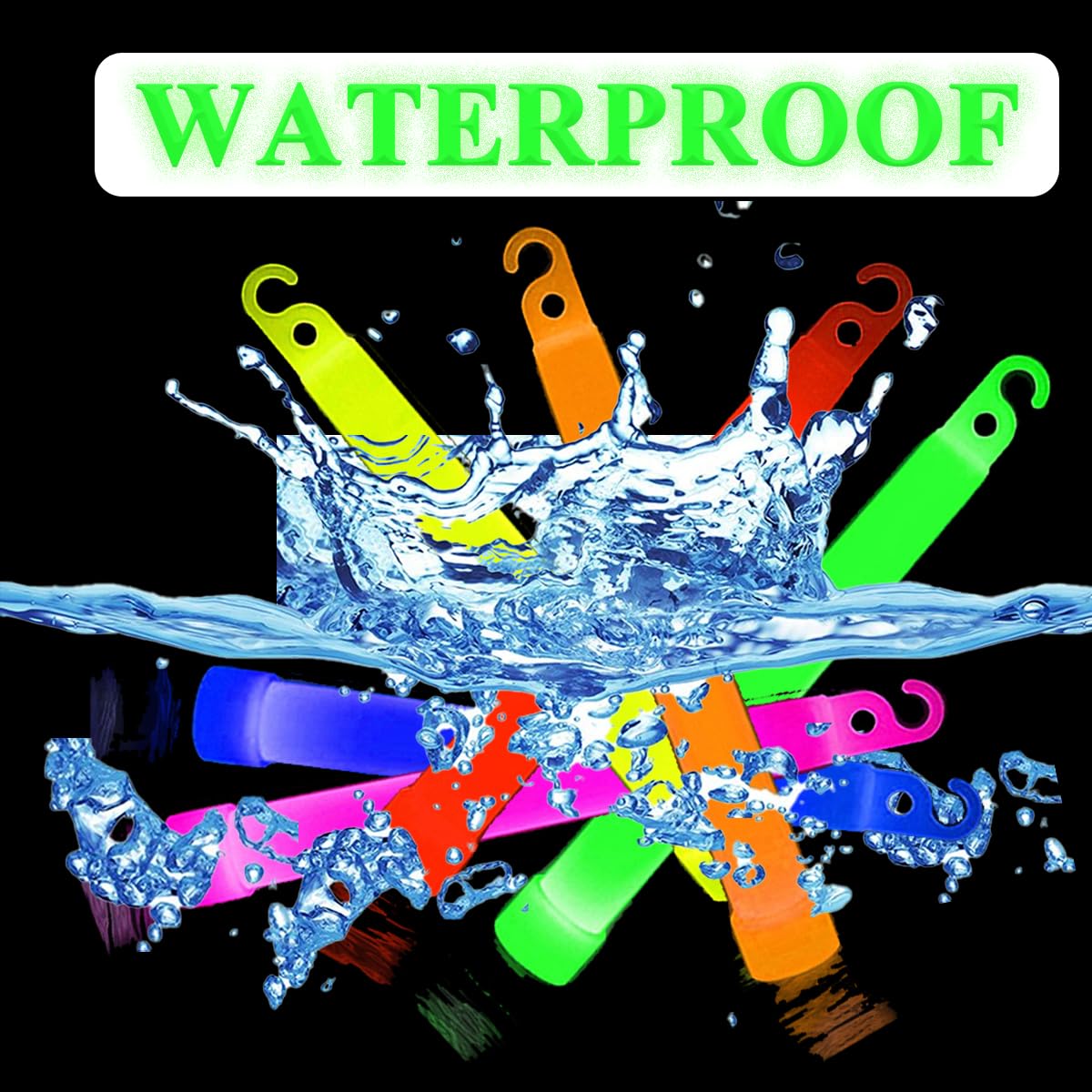 22 PC Glow Sticks in The Dark Party Supplies, 12 Hours Duration Emergency Glow Sticks Bulk Party Pack, Glow Party Supplies, Glow Sticks for Kids, Glow in The Dark Sticks Waterproof, Nontoxic