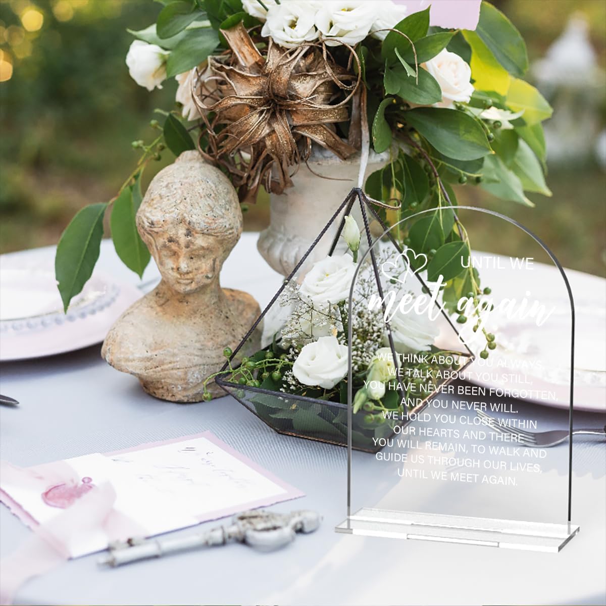 Acrylic Wedding Sign Wedding Signs for Ceremony Until We Meet Again Sign for Wedding Modern Calligraphy Arch Acrylic Table Top Sign for Wedding Reception and Event Party Table