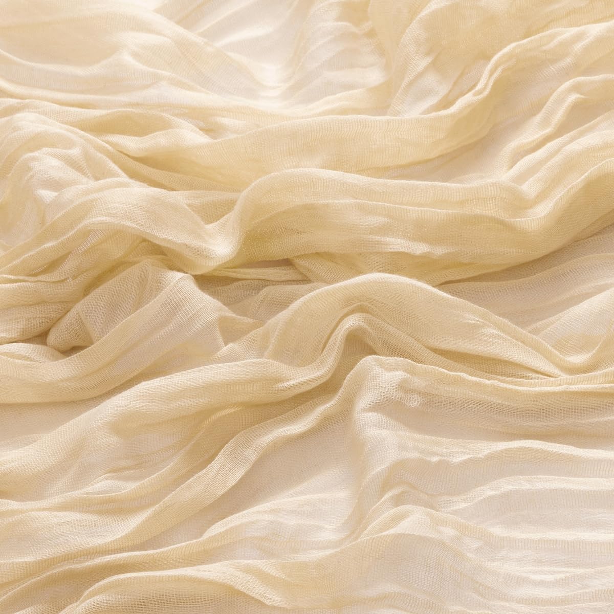 6Pcs Shallow Khaki Cheesecloth Table Runner 120 Inch10FT Champagne Rustic Boho Cheesecloth Table Runnerfor Wedding Party Baby Shower Birthday Home Decor Holiday Decorations