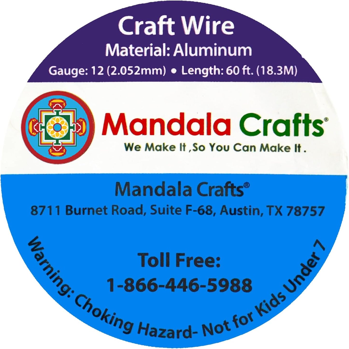 Mandala Crafts 12 Gauge Anodized Aluminum Craft Wire for Jewelry Making - 60 FT Colored Flexible Light Green Wire - Bendable for Bonsai Armature Crafting Sculpting