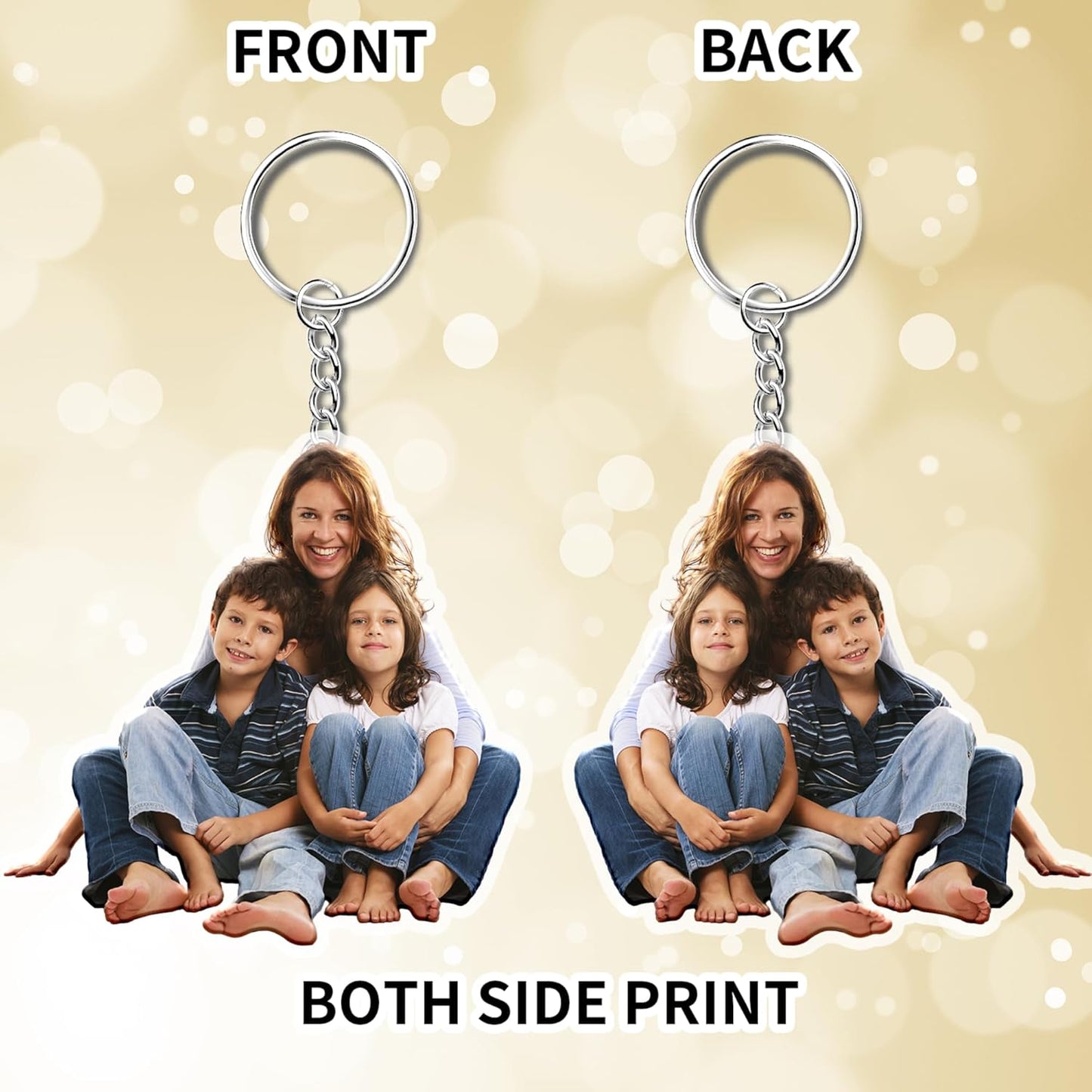Custom Keychain, Personalized Keychain with Photo, Perfect Creative Gifts Suitable for Friend and Family