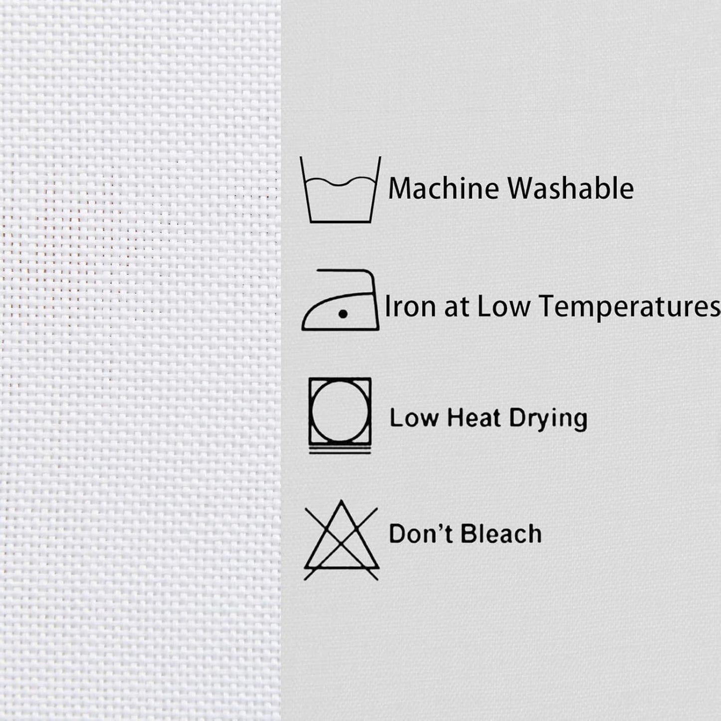 Hiasan Faux Linen Rectangle Tablecloth - Wrinkle and Stain Resistant Washable Table Cloth for Kitchen Dining Room Holiday Table Cover for Party Dinner, White, 70 x 140 Inch