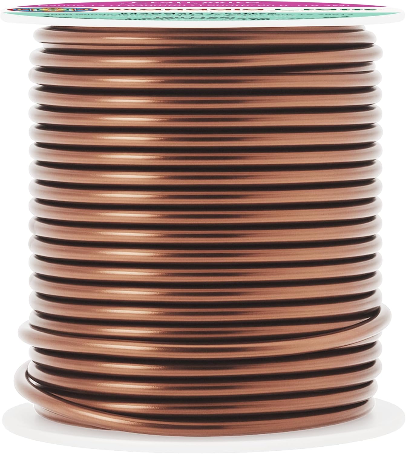 Mandala Crafts 13 Gauge Anodized Aluminum Craft Wire for Jewelry Making - 60 FT Colored Flexible Light Brown Wire - Bendable for Bonsai Armature Crafting Sculpting