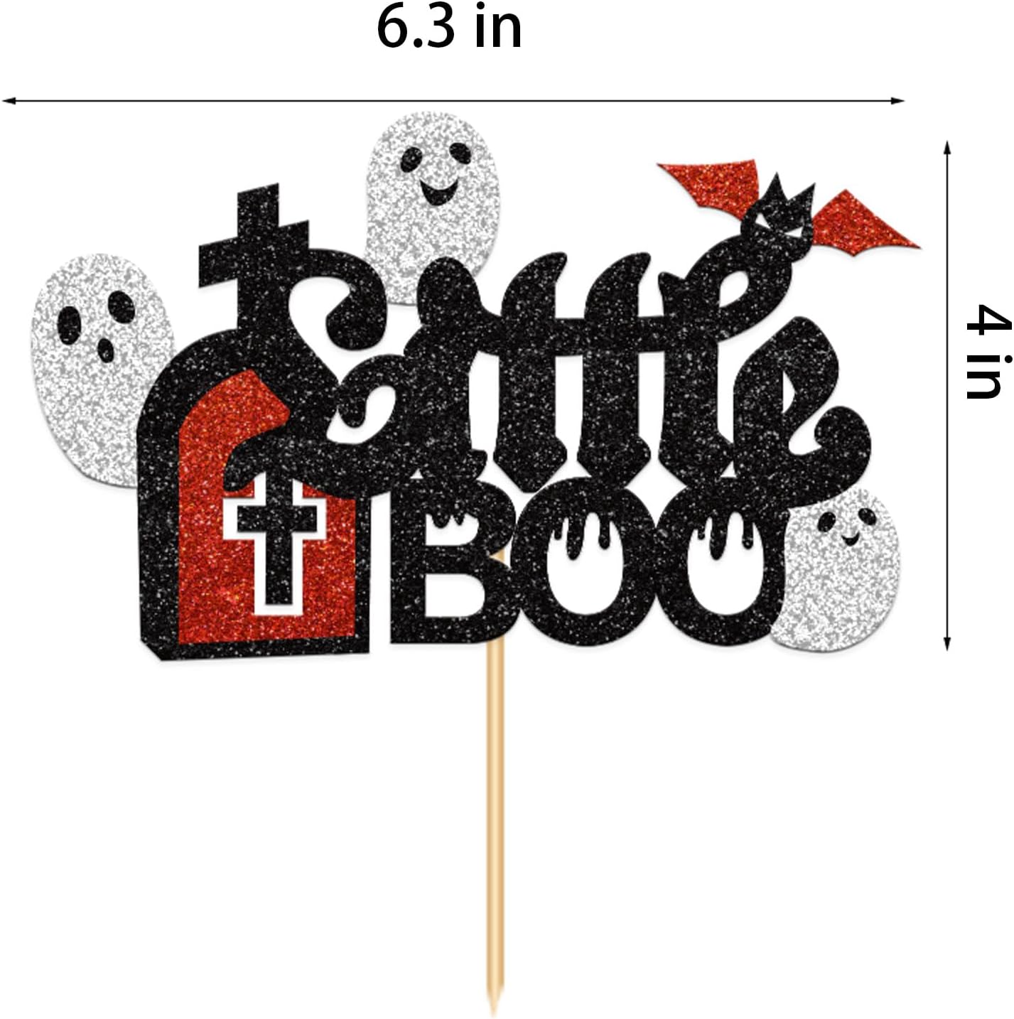 5 Pcs Halloween Cake Toppers Set Cute Ghost Tombstones Cupcake Plugin Ghosts Little Boo Dessert Decorations for Birthday Halloween Party Cake Decoration Supplies