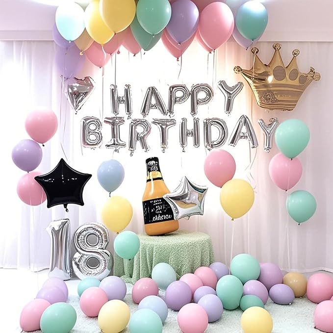 Pastel Balloons Latex Pastel Birthday Decorations 160 Pack 5 inch Round Helium Multicolor Macaron Rainbow Decor for Birthday Rainbow Party Baby Shower Wedding Easter Balloons Decorations