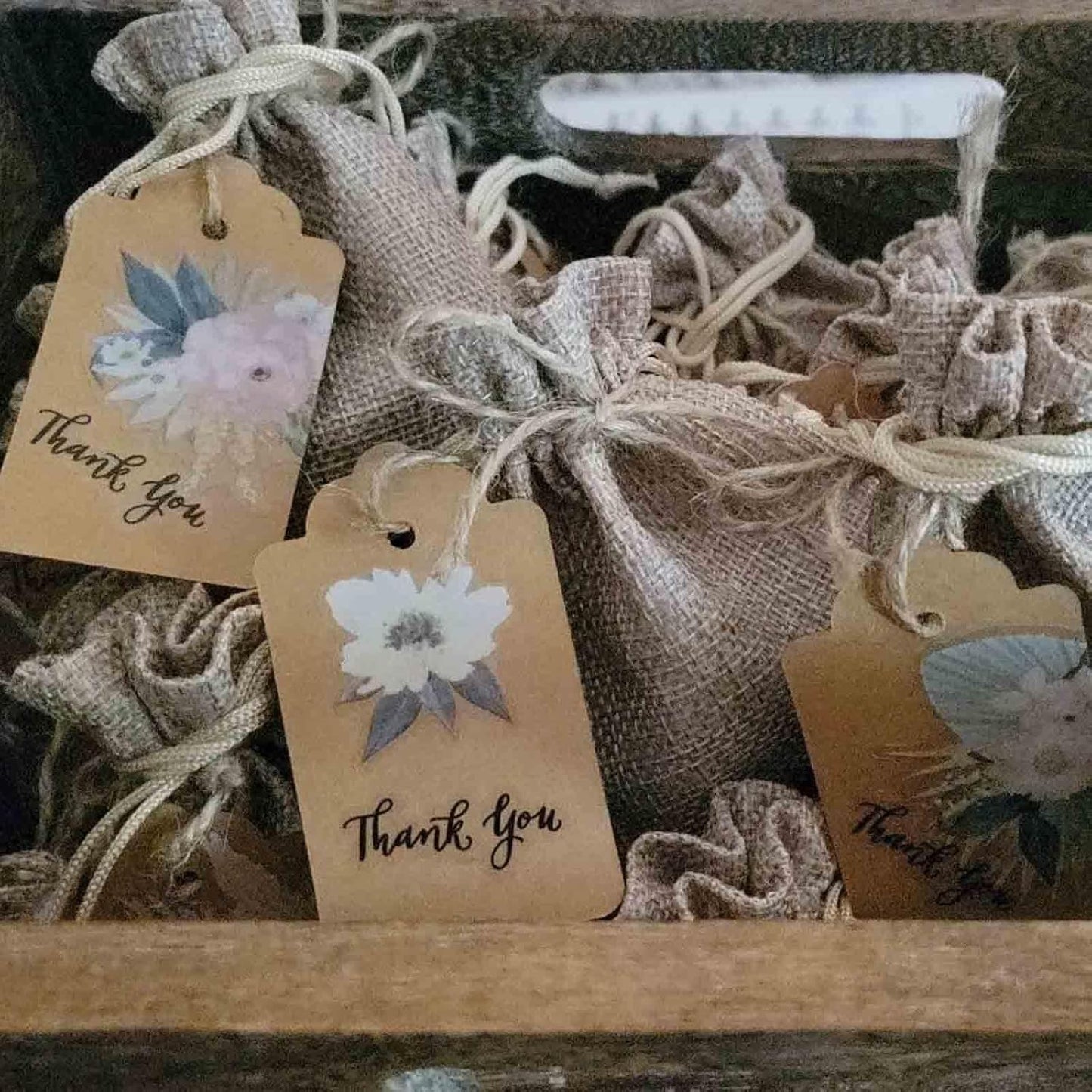 ZOENHOU 50 Packs 5 x 7 Inch Large Burlap Bags with Drawstring, Durable Jute Drawstring Bags, Dustproof Burlap Sacks for Favors Party DIY Craft