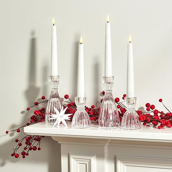 LampLust Lighted Garland, 6 Ft Red Berry Garland, 100 LED Lights, Spring Garland for Mantle All Year Round, Battery Powered, Timer Included, Farmhouse Decor, Table Top Decor for Dining Room
