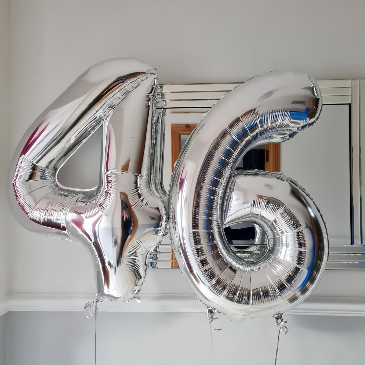 Silver 7 Balloon,40 Inch Number 7 Balloon,7 Birthday Balloon Decorations,Helium Silver 7 Balloon Number for Birthday Party Decorations