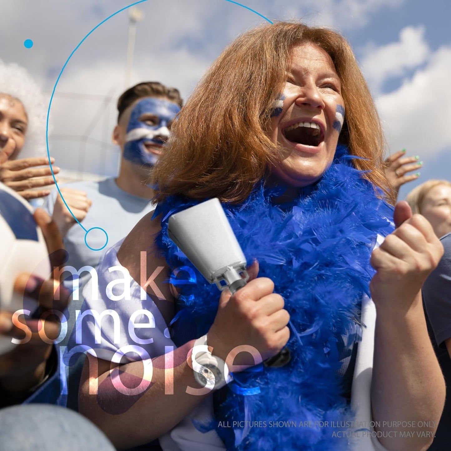 Deke Home - 2 Pack 7 Inch Steel Cowbells with Handle, Loud Noise Makers for Football, Sports, Parties, Competitions, School Spirit & Safety, Large Hand Bell for Cheering & Percussion Instrument