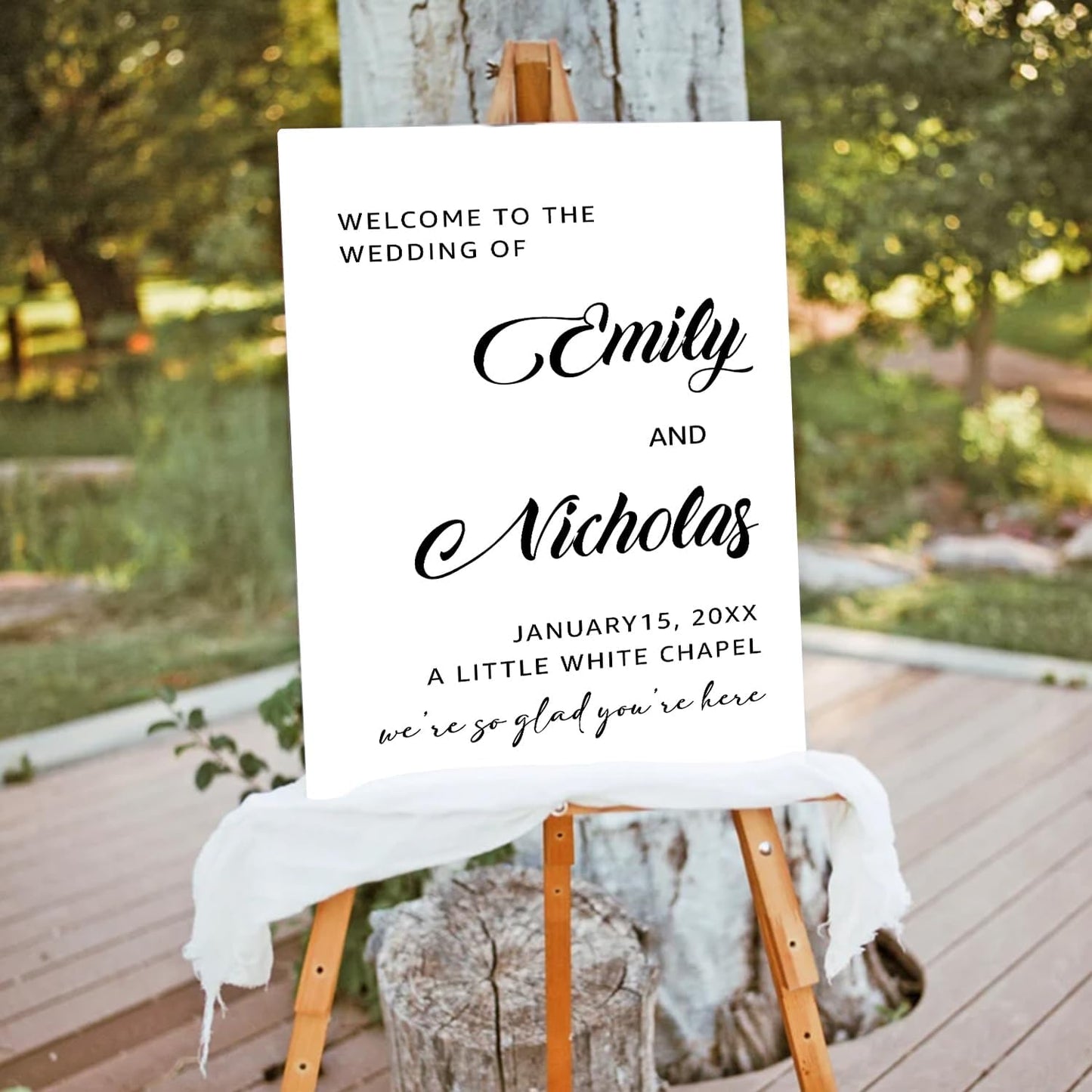 Personalized Wedding Welcome Sign Template, Modern Minimalist Reception Board, Editable Printable Wedding Sign