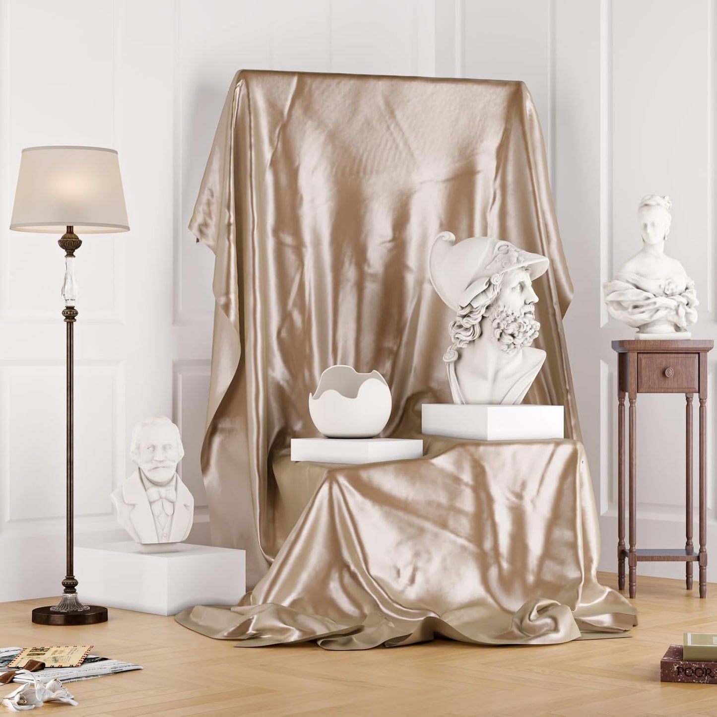 Buffet Risers, Food Risers for Buffet Table, Display Stand Shelf for Catering Dessert Collectibles Jewelry Figures Show, White Acrylic Cube Display Nesting Risers with Hollow Bottoms, Cuboid,