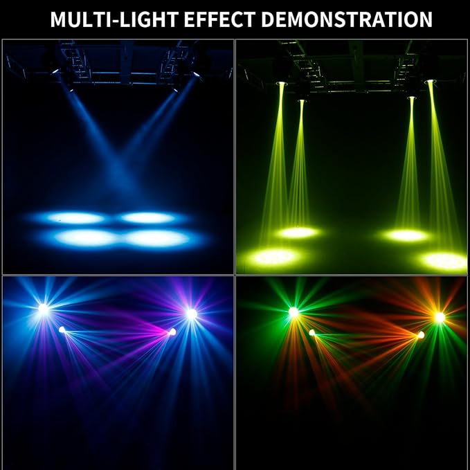 SHEHDS 300W LED Moving Head Light with 13 Gobos, 11 Colors, 8+16 Prism, Frost & Rainbow Wheel, Strobe Effect, DMX512 for Party, KTV, Bar, Stage Show