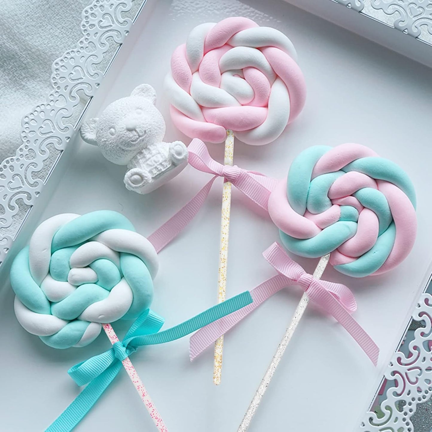 100-PCS Gold Pink Silver Glitter Plastic Swizzle Sticks, Crystal Cake Pops, Cocktail Coffee Drink Stirrers, Stir Sticks for Christmas Party Wedding, 7.24 Inch