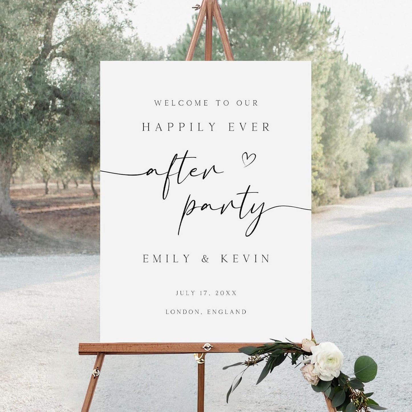 Wedding Welcome Sign, Wedding Welcome Sign Personalized, Happily Ever After Party